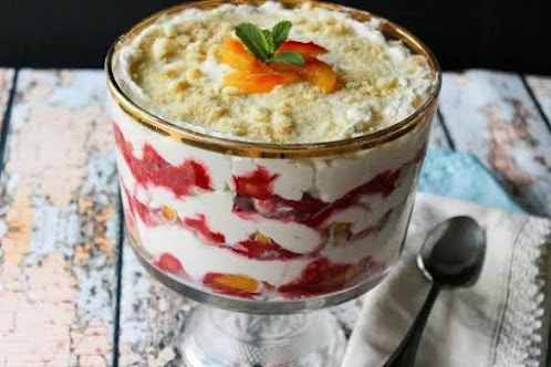 Italian Peach Melba Trifle