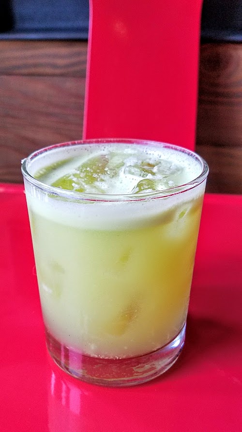 Horse Apple, a drink with Choose Your Own Adventure, Granny Smith Apple Juice, Horseradish from Shipwreck PDX at Taqueria Nueve