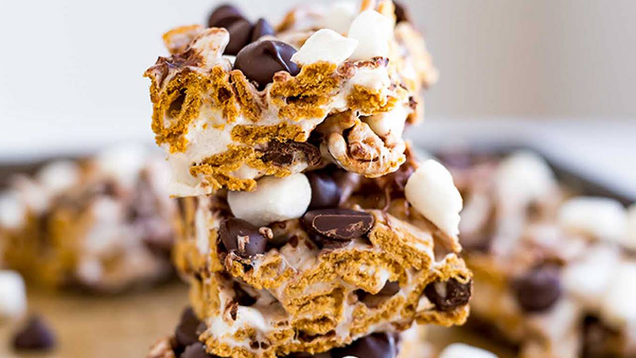 Golden Grahams S'mores Bars - Sugar and Soul