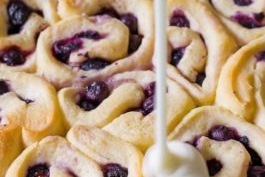 Blueberry Sweet Rolls with Sweet Lemon Glaze