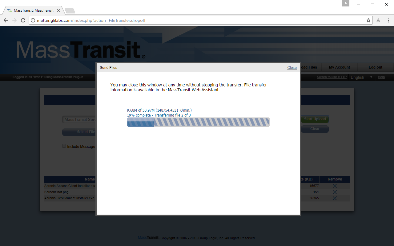 Acronis MassTransit Web Extension Preview image 4