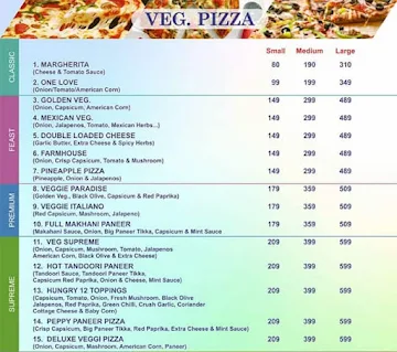 Hungry House Pizza & More menu 