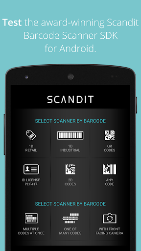 Screenshot Scandit Barcode Scanner Demo