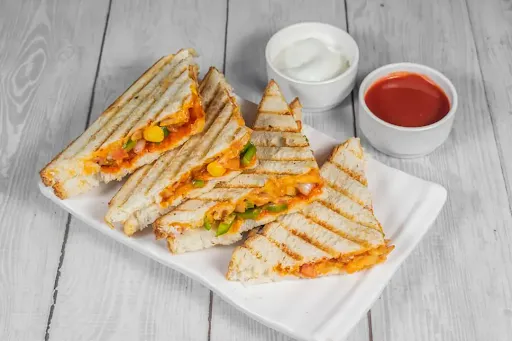 Grilled Cheese Paneer Tikka Sandwich [2 Pieces]