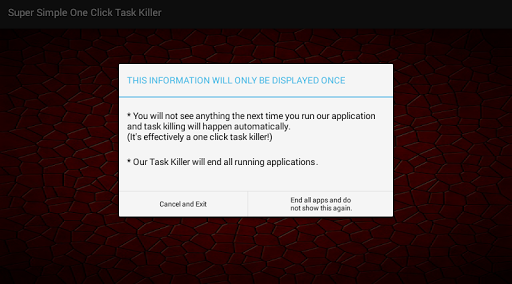 Simple One Click Task Killer