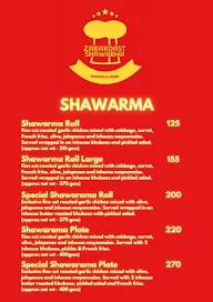 Zabardast Shawarma Momos & More menu 6