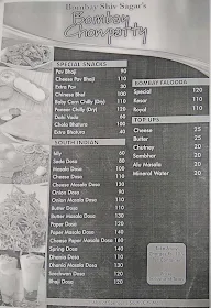 Bombay Chowpatty menu 1