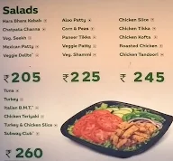 Subway menu 6