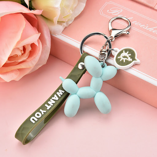 Title 2, Balloon Dog Keychain Doll Pendant Cute and Fun ...