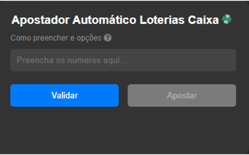 Apostas automáticas Loterias Caixa