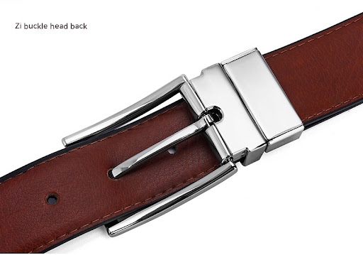 Title 12, Mens Rotating Pin Buckle Genuine Leather Belt ...