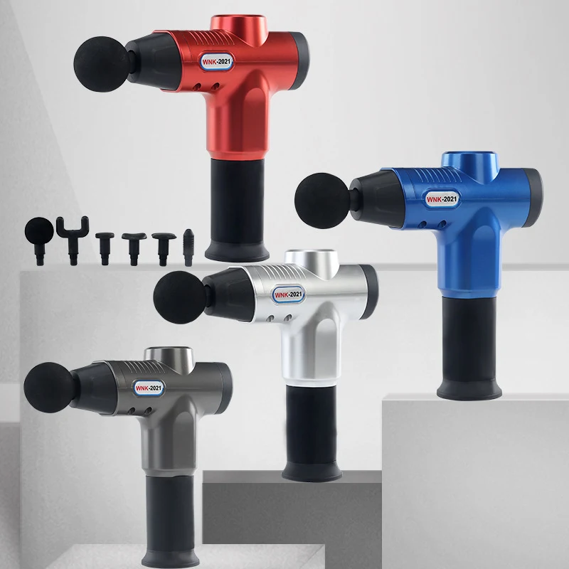 Spier Massage Gun Fitness Spierontspanning Draagbaar Oplaadbaar 6 Opzetstukken Verstelbare Intensiteit Diepe Massage