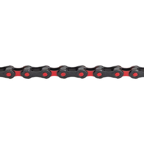 KMC DLC X12 Chain - 12-Speed, 126 Links, Black/Red