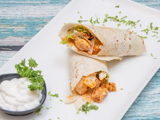 Grilled Chicken Wrap With Masala Fries