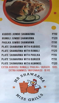 Mr Shawarma Miss Grill menu 4