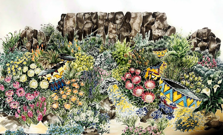 Leon Kluge's concept for the Kirstenbosch exhibit at this year's Chelsea Flower Show.