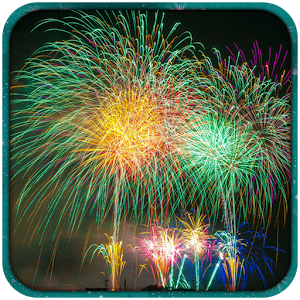 Christmas fireworks photo  Icon