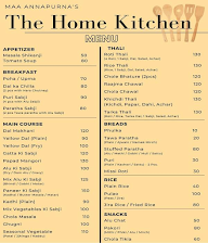Maa Annapurna's The Home Kitchen menu 1