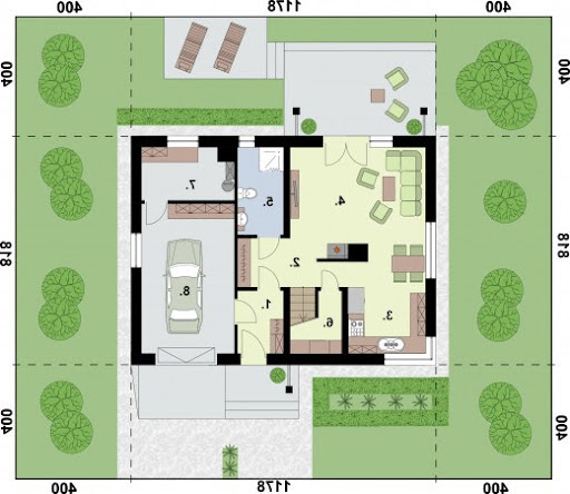 Trypolis 2 Szkielet Drewniany - Rzut parteru