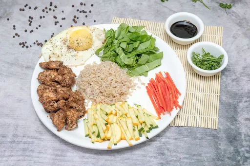 Korean Chicken With Brown Rice Bowl Bibimbap