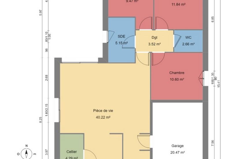  Vente Terrain + Maison - Terrain : 534m² - Maison : 92m² à Sainte-Maure-de-Touraine (37800) 