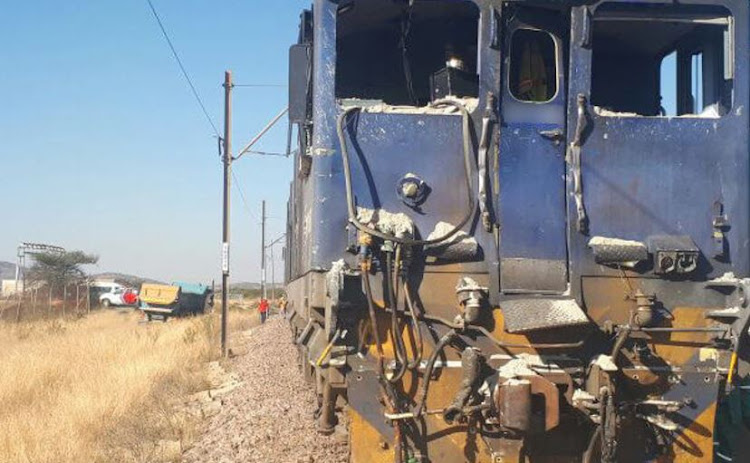 A train crashed into a truck at the Waterfall Smelter Crossing outside Rustenburg.