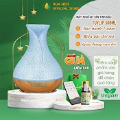 Máy Khuếch Tán Tinh Dầu Tuylip Cao Cấp Hoa Nén 500Ml - Tặng Kèm Tinh Dầu, Remote Điều Khiển, Tự Tắt Khi Hết Nước