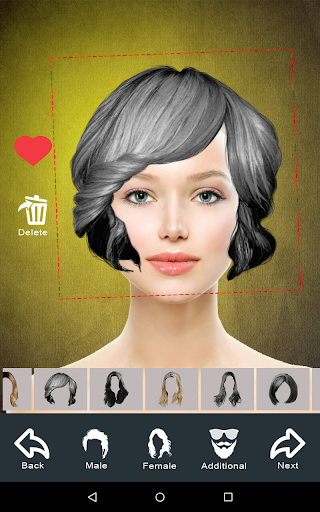 Hairstyle Changer app, virtual makeover women, men