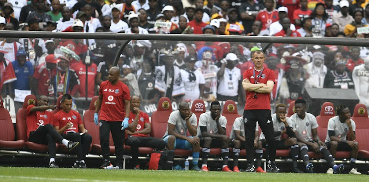 Orlando Pirates coach Milutin Sredojevic during the Absa Premiership match between Orlando Pirates and Kazier Chiefs at FNB Stadium on February 09, 2019 in Johannesburg, South Africa.