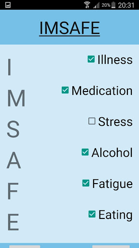 IMSAFE Checklist