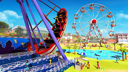 Water Slide Stickman Fun Park