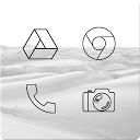 Lines Dark - Black Icons (Free Version) 2.9.3 APK Descargar