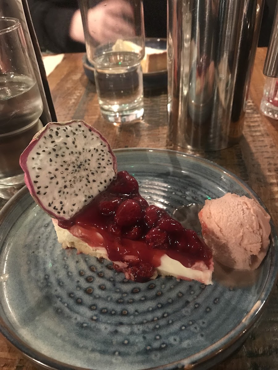 GF raspberry cheesecake