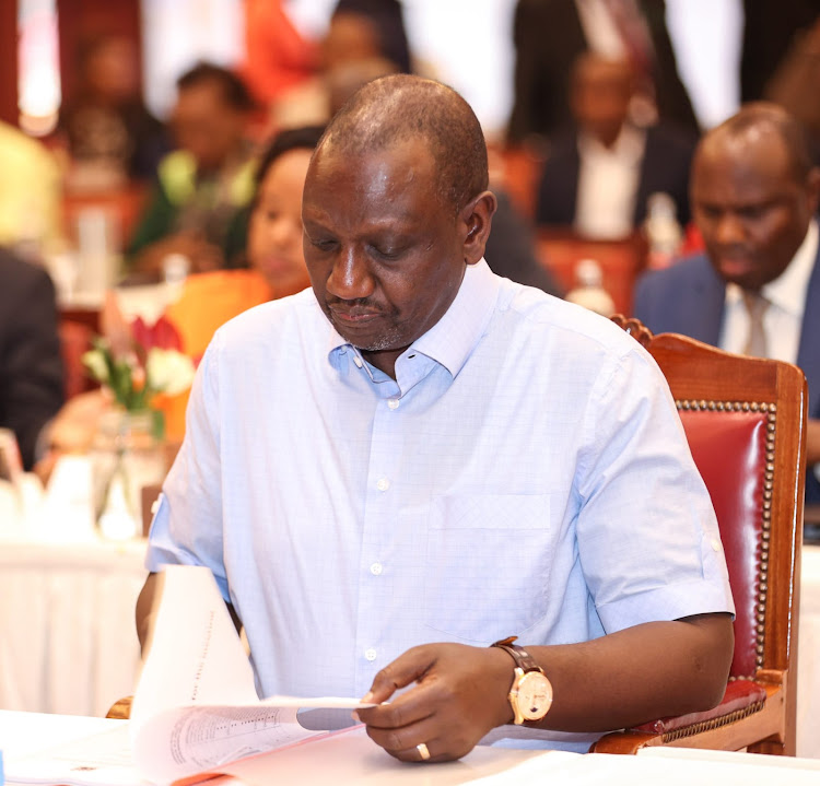 President William Ruto chairing a governors meeting at Enashipai Resort in Naivasha on February 10, 2022.