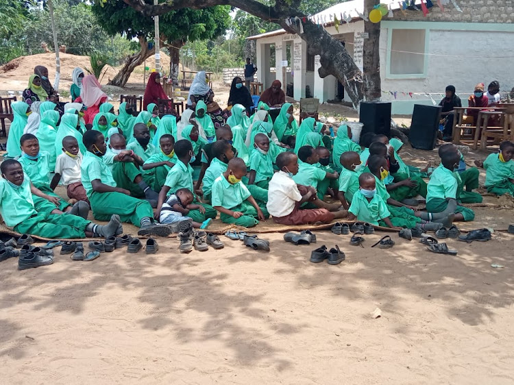 A section of the needy children from Munawar Orphanage School in Matuga subcounty, Kwale.