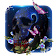 3D galaxy Skull butterfly theme icon