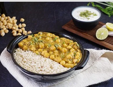Protein Rich Chickpea Curry Brown Rice Meal Box