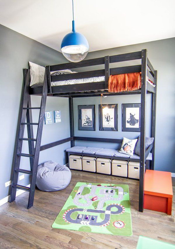 How To Organize A Room With Loft Bed, Small Loft Bed Ideas