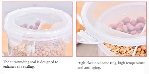 Title 8, Plastic bayonet type grain storage sealed cans....