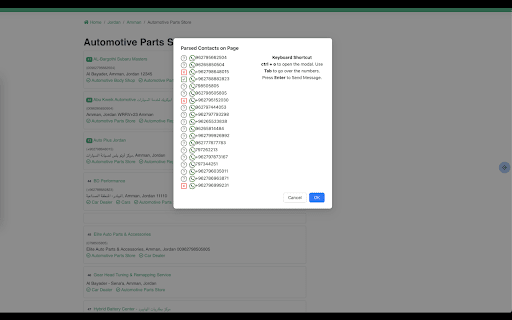 Orso Auto Parse Whatsapp Number on Google Map