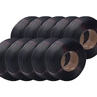 Bambu Lab Charcoal Matte PLA Filament Refill 10 Pack - 1.75mm (1kg)