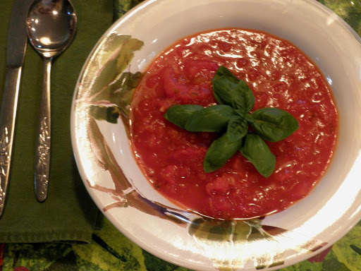 This Chunky Tomato Soup from The Organized Chef/Garrison Wayne is sure to satisfy with its bursting flavors. It is fresh and hearty. It is a Tomato Lover's Soup.