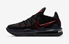 lebron 17 low black/university red-dark grey