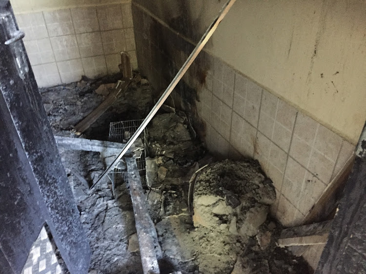 Damage caused by fire at the Kitty and Puppy Haven in Midrand on 12 June 2018