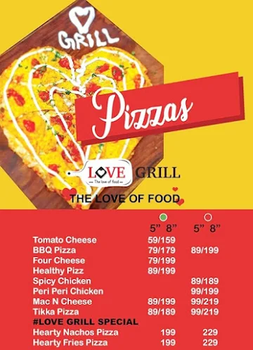 Love Grill menu 