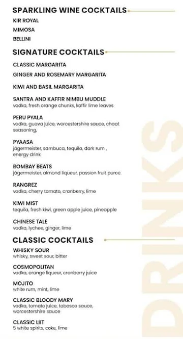 Satkkar Bar & Kitchen menu 