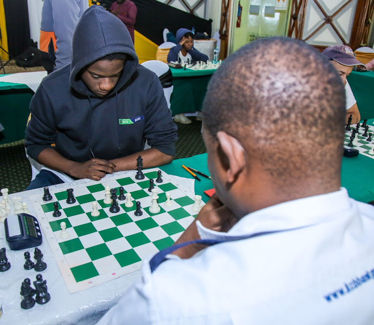 Part of the weekend chess action at Utalii hotel