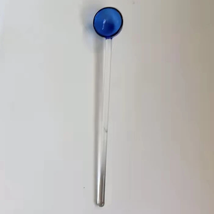 Creative Milk Dessert Spoon Colored Transparent High Temperature Glass – Enjoy your desserts in style with this elegant 