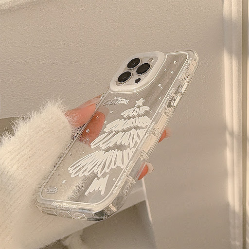 Title 8, Ins Christmas Tree Phone Case with Mirror Snow ...