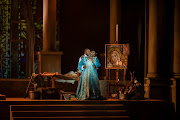 Lukhanyo Moyake as Mario and Nobulumko Mngxegeza as Floria Tosca, in Puccini's 'Tosca'.